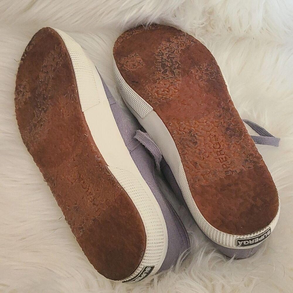 Superga Sz 41 Gray Canvas Sneakers Lace Up Shoes W 9.5 Men 8 - Picture 5 of 6